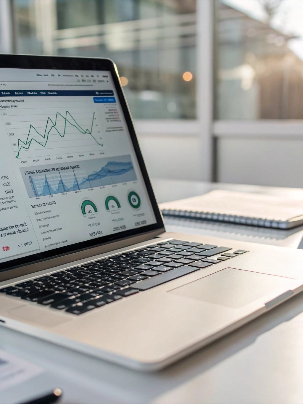 Laptop displaying local SEO dashboard